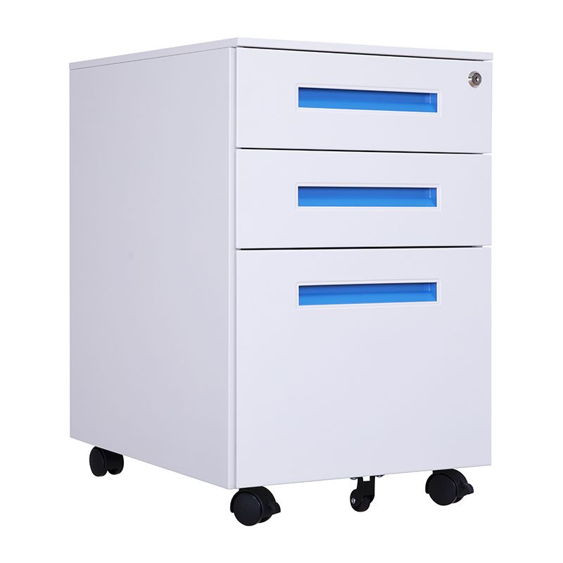 藍色扣手（shǒu）活動櫃